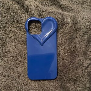 Blue Heart-Shaped Phone Case